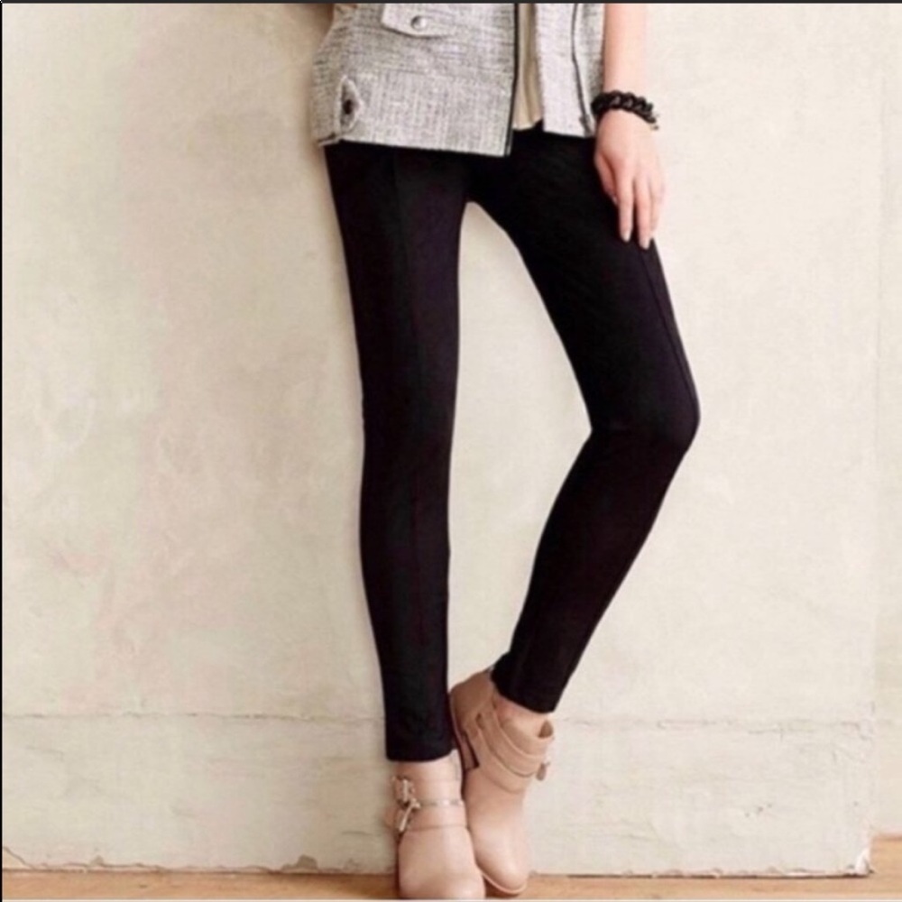 EUC La Fee Verte x Black Faux Suede Leggings Medium